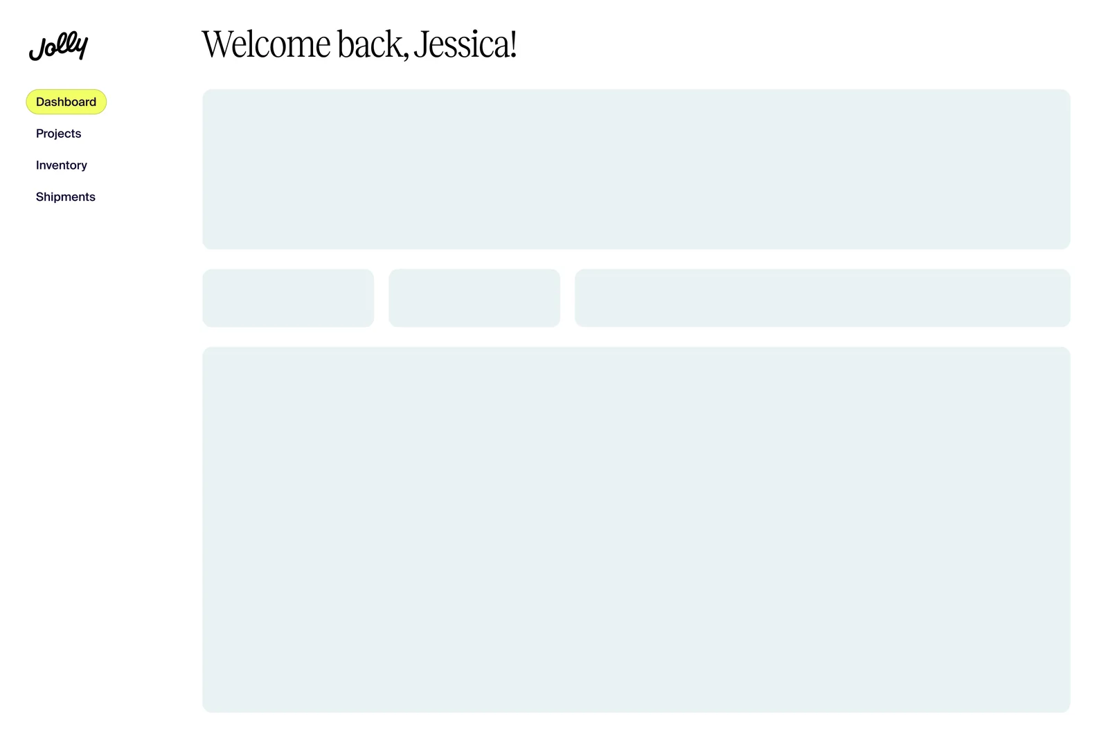 Jolly dashboard interface