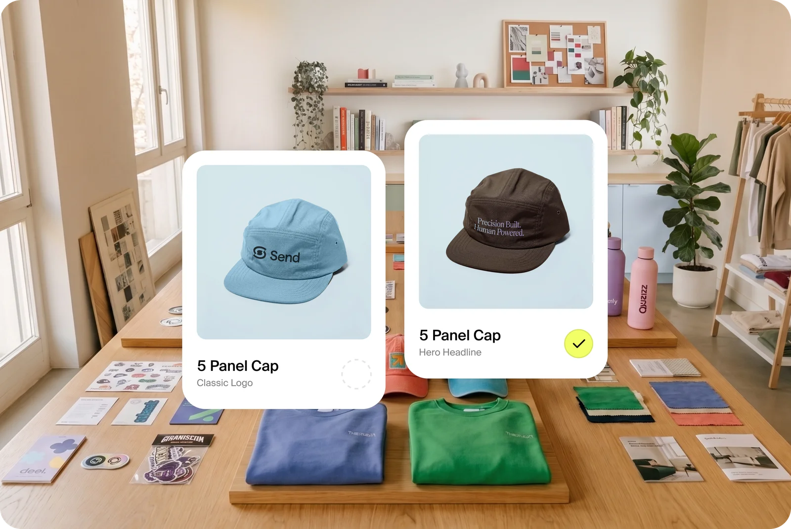 Cap customisation with design options